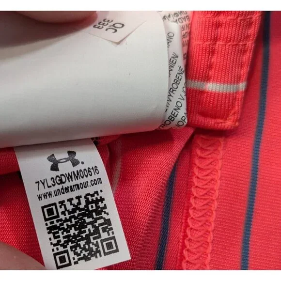 Under Armour Polo Shirt Mens Medium Performance Stripe 2.0 Golf Stretch - Picture 10 of 16